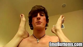 Horny emo twink sucks cock and gets fucked anally